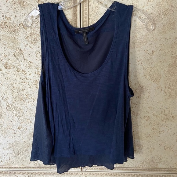 BCBGMaxazria sleeveless navy blue top size L style Dixie - Picture 4 of 7